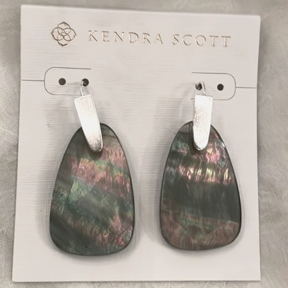 Kendra Scott Marty Drop Earrings in Silver Boho Beach Festival Vibes - Picture 9 of 12